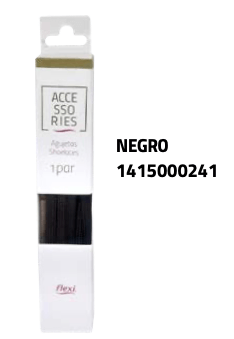 flexi agujeta servicio negro 6 prs (85cm)