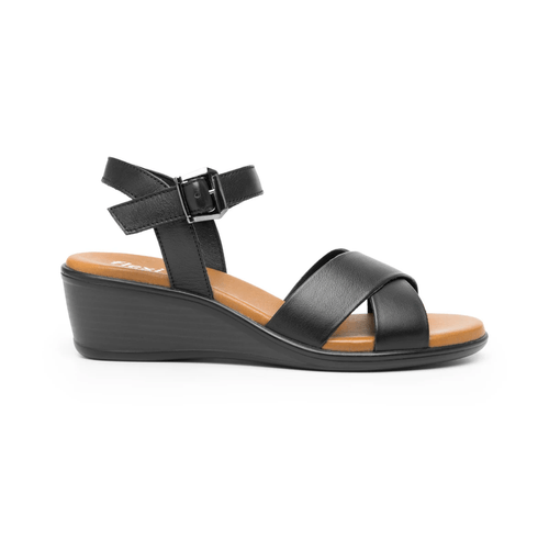 sandalia flexi para mujer 123703 negro