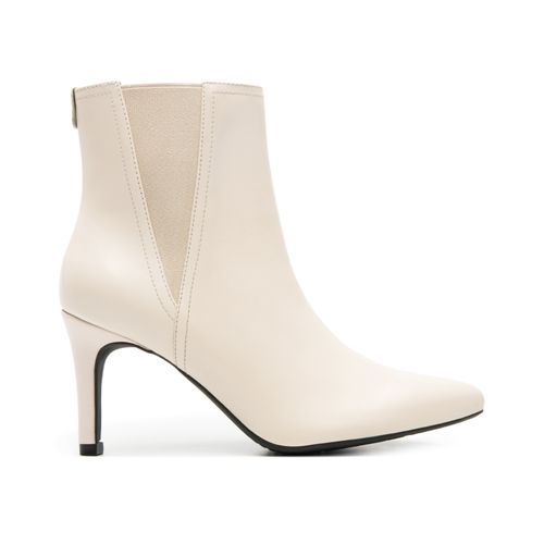 botin con tacon flexi para mujer 104512 beige