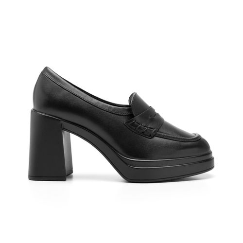 mocasin con tacon flexi para mujer 127401 negro