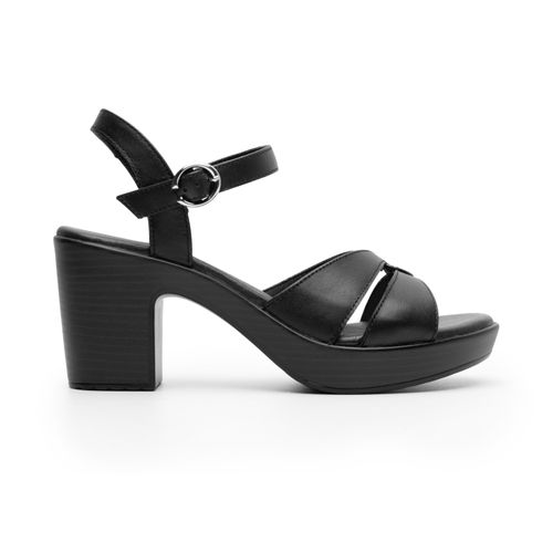 sandalia de tacon flexi para mujer 102921 negro
