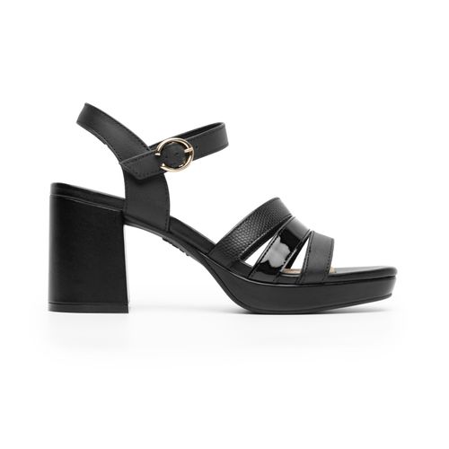 sandalia de tacon flexi para mujer 123007 negro