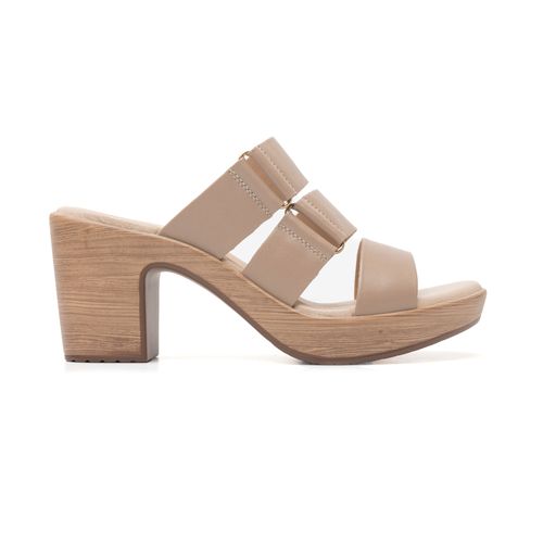 sandalia de tacon flexi para mujer 102922 taupe