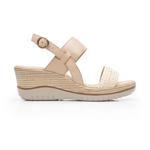 sandalia flexi para mujer 113325 crema