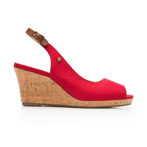 sandalia flexi para mujer 129605 rojo