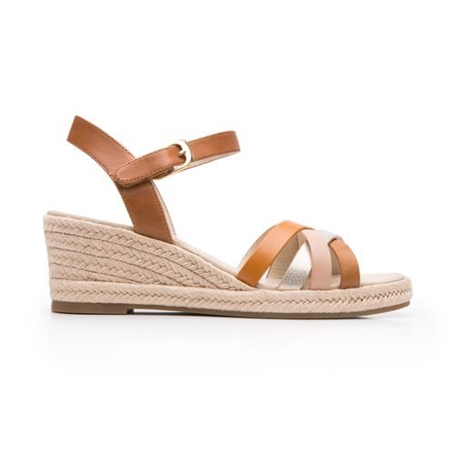 sandalia flexi para mujer 135402 tan multicolor